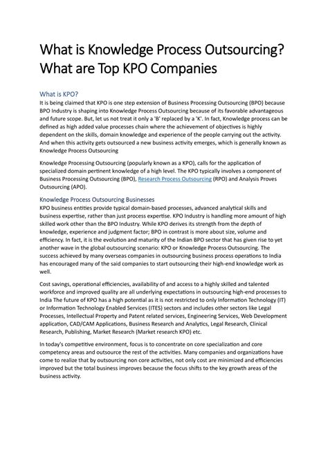 knowledge process outsourcing philippines|What Is Knowledge Process Outsourcing (KPO) and .